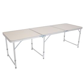 6ft Silver Outdoor Folding Table Aluminum Alloy Rectangular  50kg