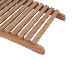 vidaXL Folding Sun Lounger Solid Teak Wood